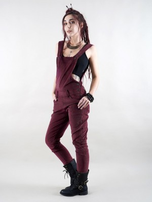 Toonzshop Arawat Corduroy Overalls Broek Dames Wine | PX3492807