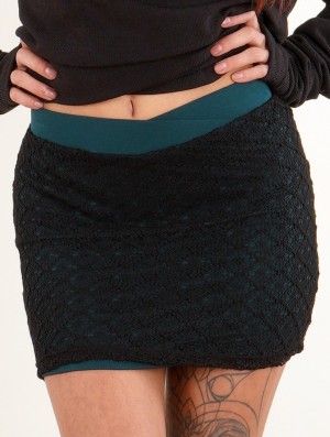 Toonzshop Ayüuki Crochet Mini Skirt Rok Dames Zwart Blauw | AG9415630