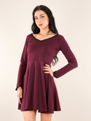 Toonzshop Bohemian Dress "Proserpine" Jurk Dames Wine | VR5372614