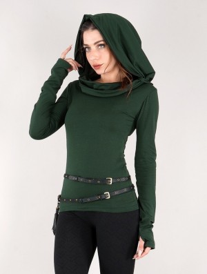 Toonzshop Chryzz Long Sleeve Top Topjes Dames Groen | SF0742381