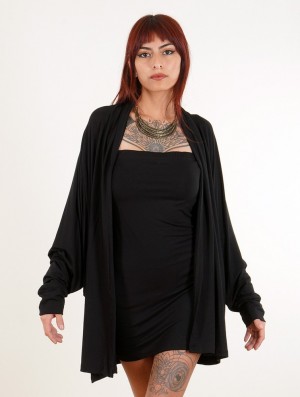 Toonzshop Daedra Bat Wing Sleeve Long Cardigan Cardigan Dames Zwart | AP7945061