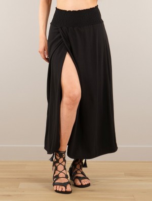 Toonzshop Dune Wrap Long Skirt Rok Dames Zwart | CY6598014