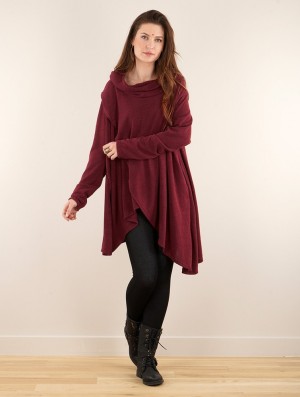 Toonzshop Inika Poncho Pullover Pullover Dames Wine | VG8319247