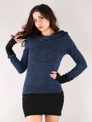 Toonzshop Janjira Pullover Pullover Dames Blauw Zwart | WC6209415