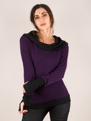 Toonzshop Janjira Pullover Pullover Dames Paars Zwart | TX1302769