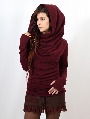 Toonzshop Kali Cowl Neck Sweater Trui Dames Wine | RC2046319