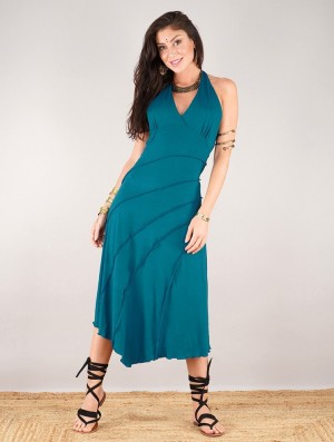 Toonzshop Kaylah Dress Jurk Dames Teal | OY1948372