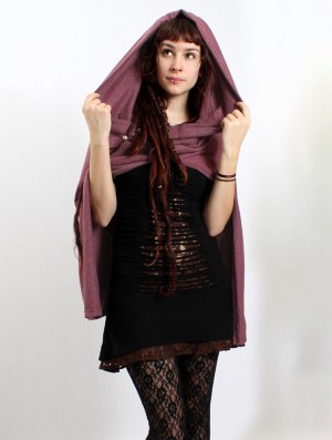 Toonzshop Magik Hooded Cape Poncho's Dames Wine | ZP4907281