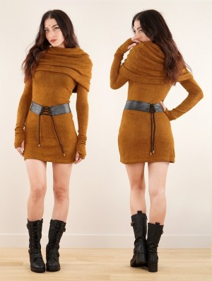 Toonzshop Mantra Sweater Dress Jurk Dames Rusty | RX2435601