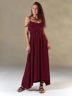 Toonzshop Massaläa Long Dress Jurk Dames Wine | LM9176350