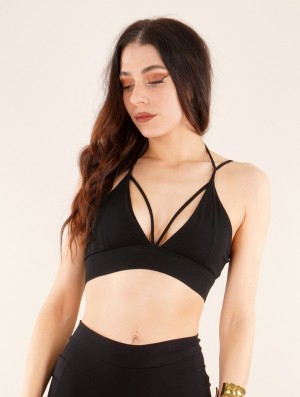 Toonzshop Milah" Crop Top Bra BH Dames Zwart | XD1527694