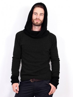 Toonzshop Nemöo Big Collar Hooded Sweater Trui Heren Zwart | BW8765903