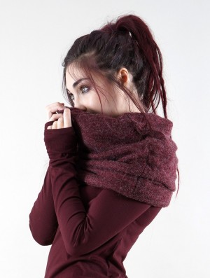 Toonzshop Oöna Snood Scarf Sjaal Dames Mottled wine | HD0274138