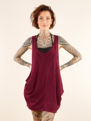 Toonzshop Palani Sleeveless Tunic Topjes Dames Wine | ZI1827560