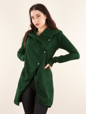 Toonzshop Panimya Large Collar Crossed Front Jacket Jassen Dames Groen | OZ1503974