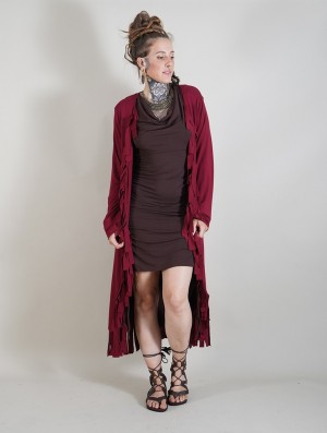 Toonzshop Vishaya Cardigan Cardigan Dames Wine | FL7216493