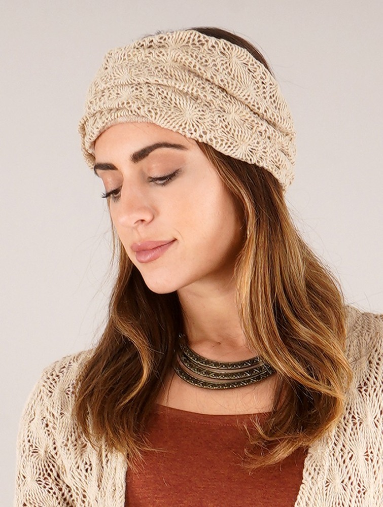 Toonzshop Aikköo Crochet Headband Hoeden Dames Beige | GL0451397