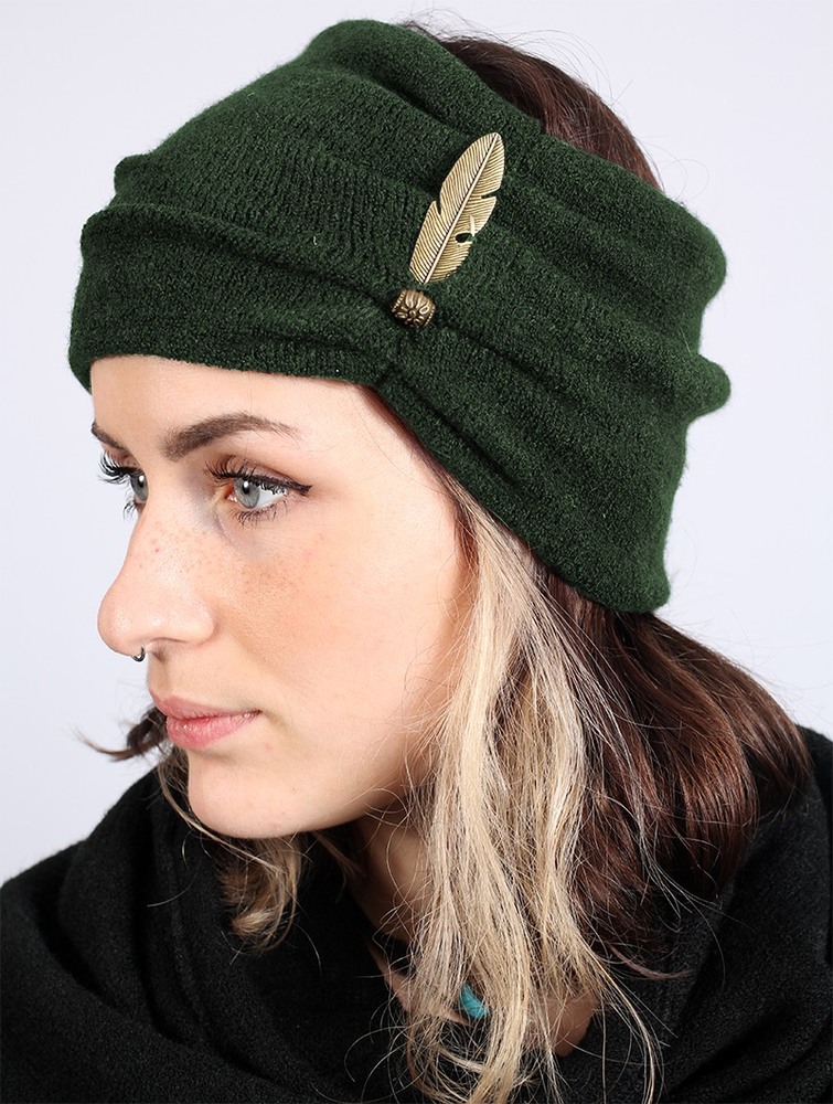 Toonzshop Aikköoz Feathered Headband Hoeden Dames Groen | SE6423879