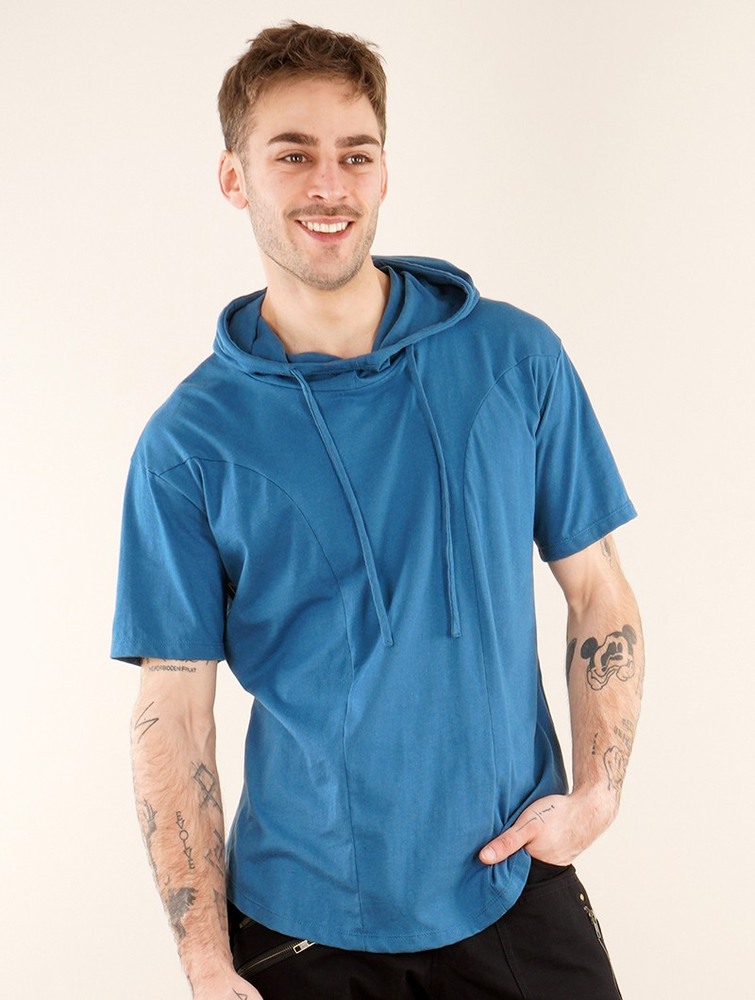 Toonzshop Aldaron Hooded T-shirt T-Shirt Heren Blauw | AW8062574