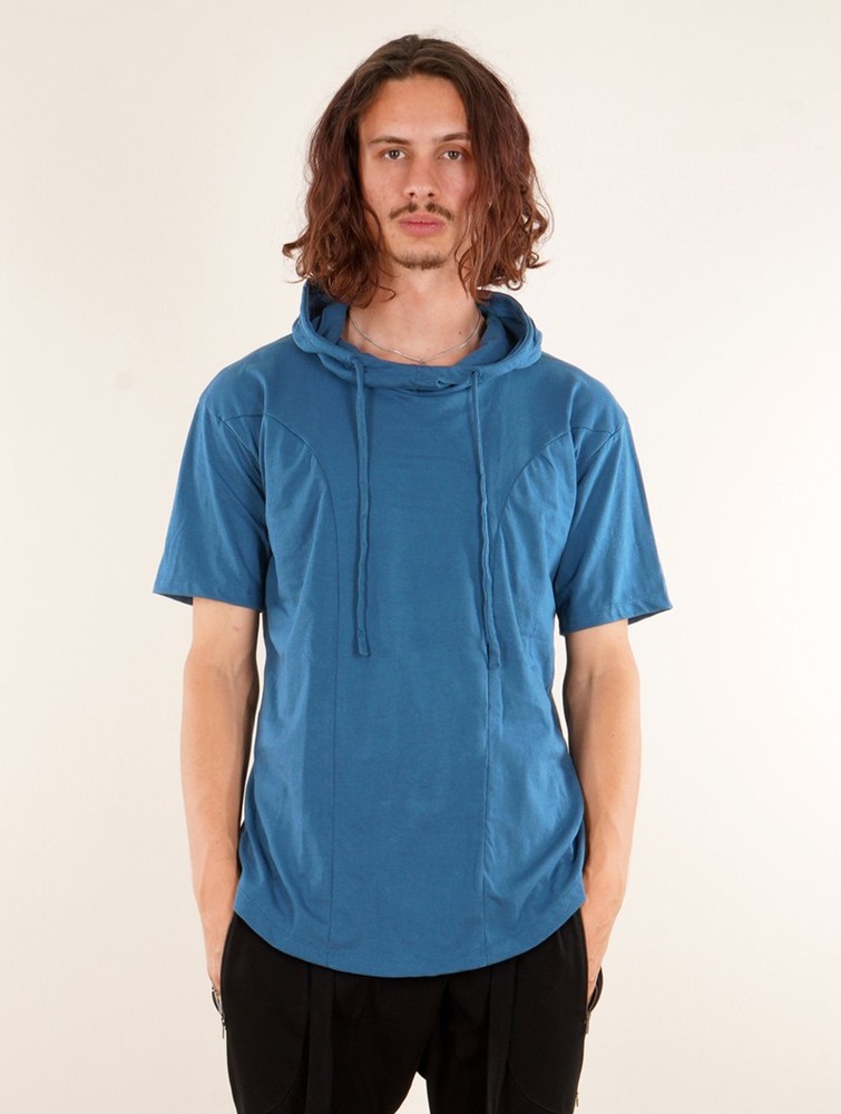 Toonzshop Aldaron Hooded T-shirt T-Shirt Heren Blauw | AW8062574