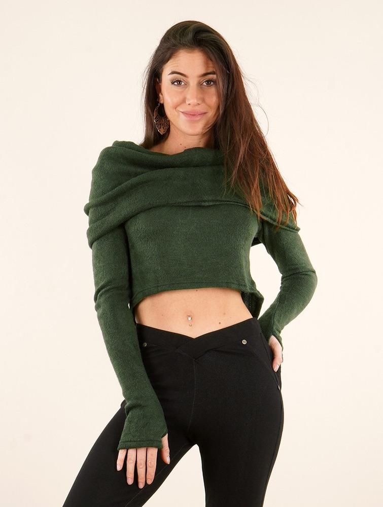 Toonzshop Alixx Pullover Bolero Pullover Dames Groen | TY3968215