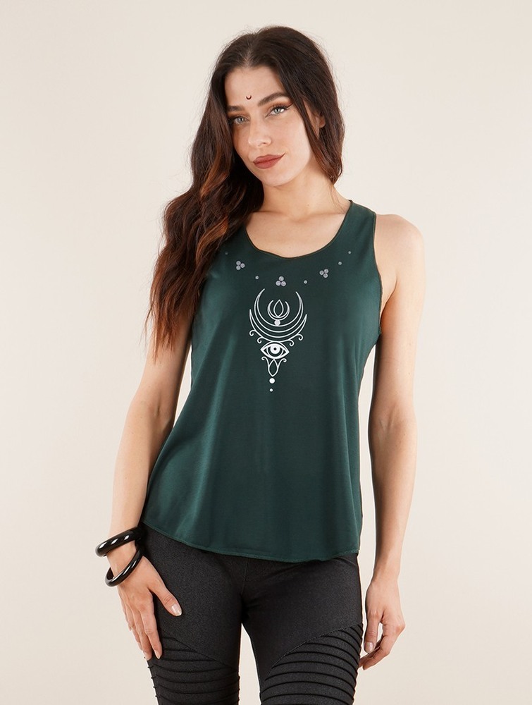 Toonzshop Alruwhani Printed Tank Top Tanktop Dames Zilver | FV1637549