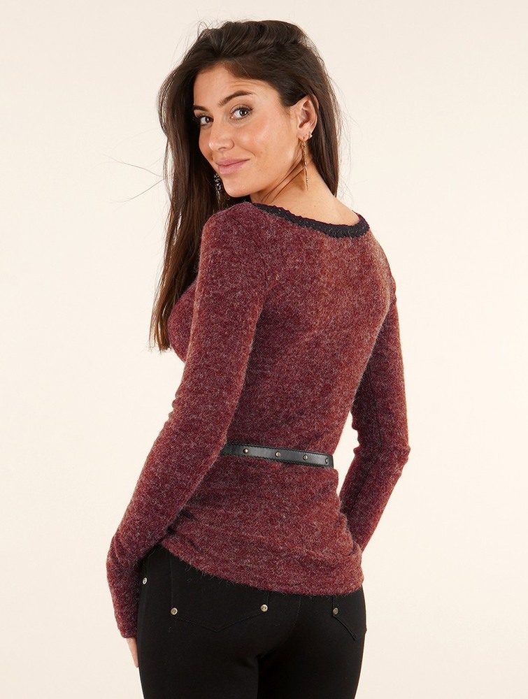 Toonzshop Aëlys Pullover Pullover Dames Wine | VF2071346