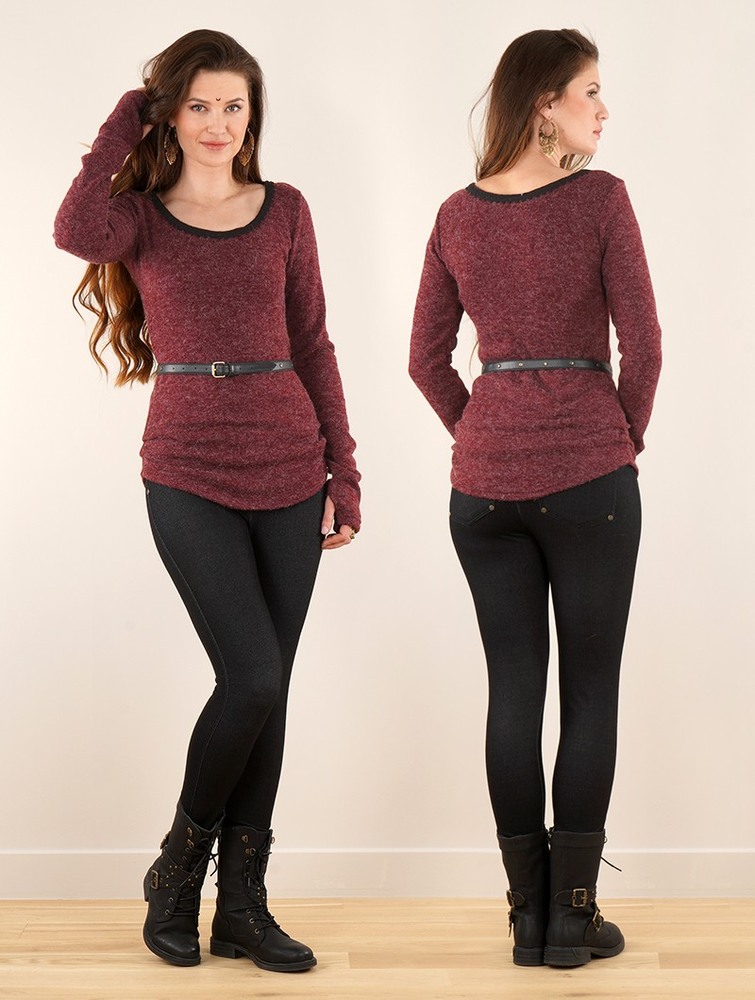 Toonzshop Aëlys Pullover Pullover Dames Wine | VF2071346