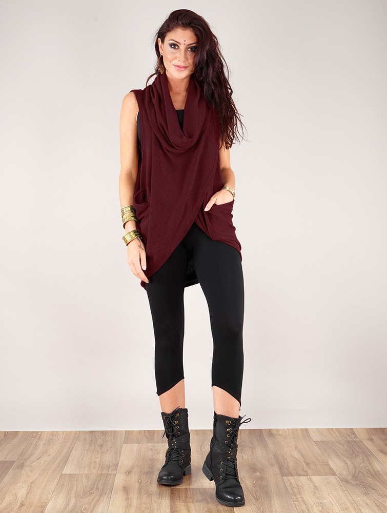 Toonzshop Amala Sleeveless Thin Pullover Pullover Dames Wine | MI5710498