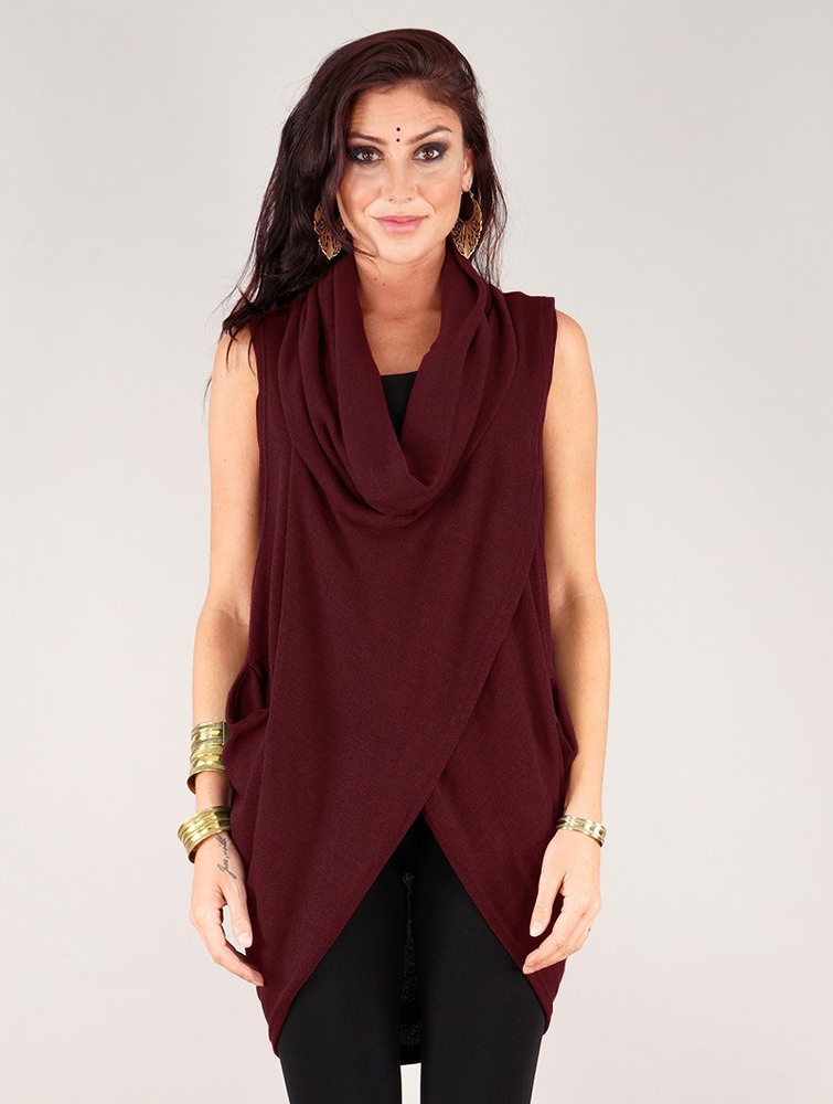 Toonzshop Amala Sleeveless Thin Pullover Pullover Dames Wine | MI5710498