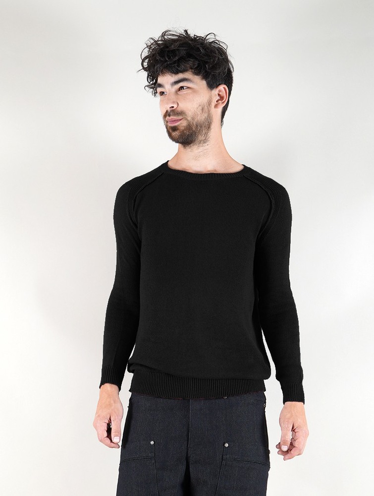 Toonzshop Arga Cotton Sweater Trui Heren Zwart | VF9463021