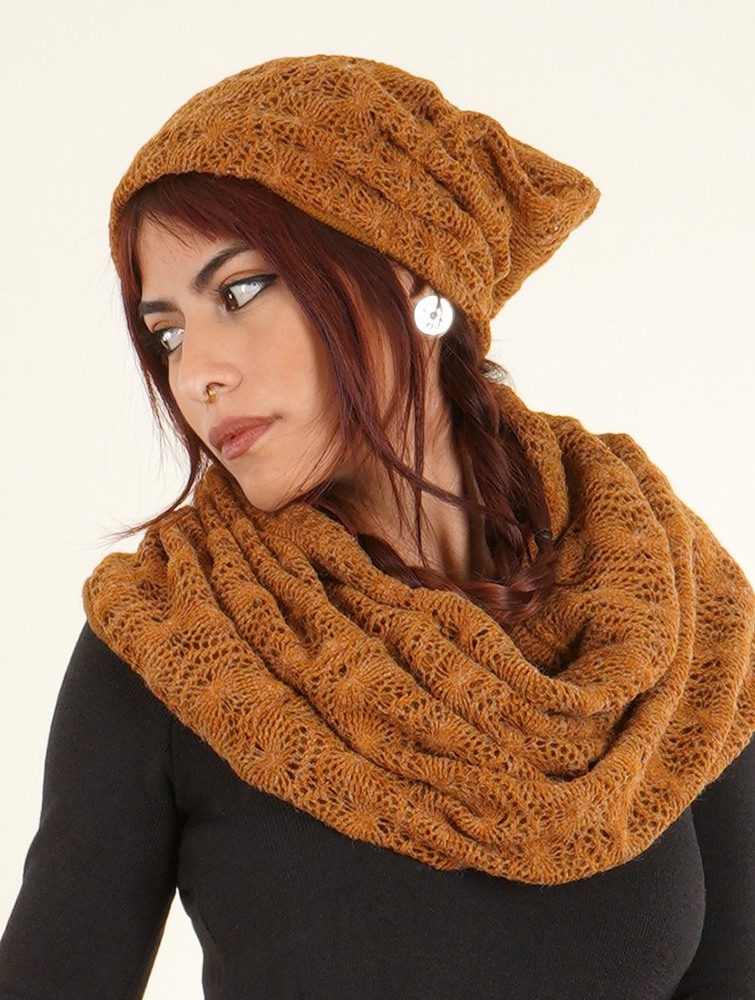 Toonzshop Aslan Pleated Crochet Beanie Muts Dames Rusty | HR7605248