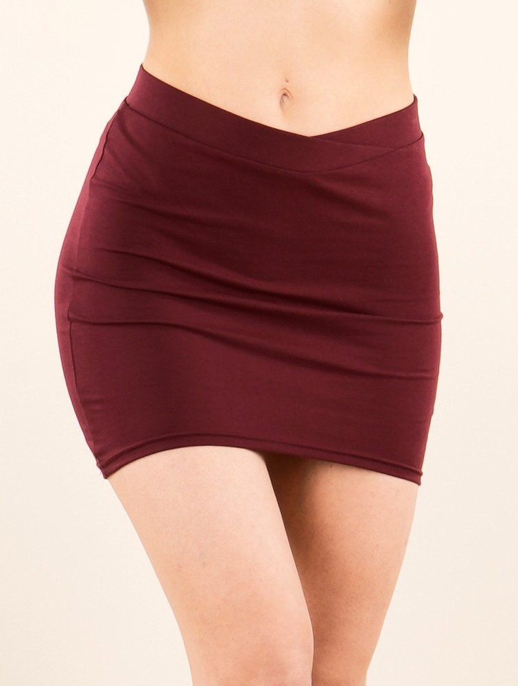 Toonzshop Azzyö Mini Skirt Rok Dames Wine | YZ9074168