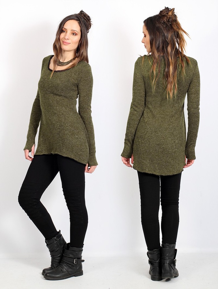 Toonzshop Bohemian Tunic Pullover Pullover Dames Groen | YI3806152