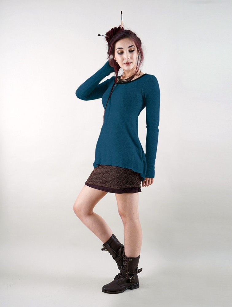 Toonzshop Bohemian Tunic Pullover Pullover Dames Blauw | DO1439728