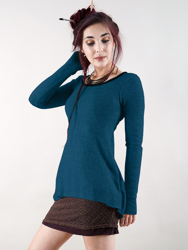 Toonzshop Bohemian Tunic Pullover Pullover Dames Blauw | DO1439728