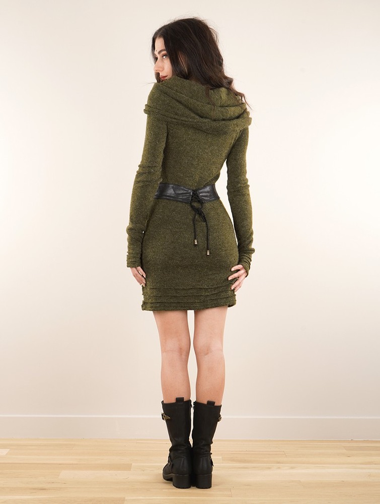 Toonzshop Chryzalide Sweater Dress Jurk Dames Groen | QC7903841