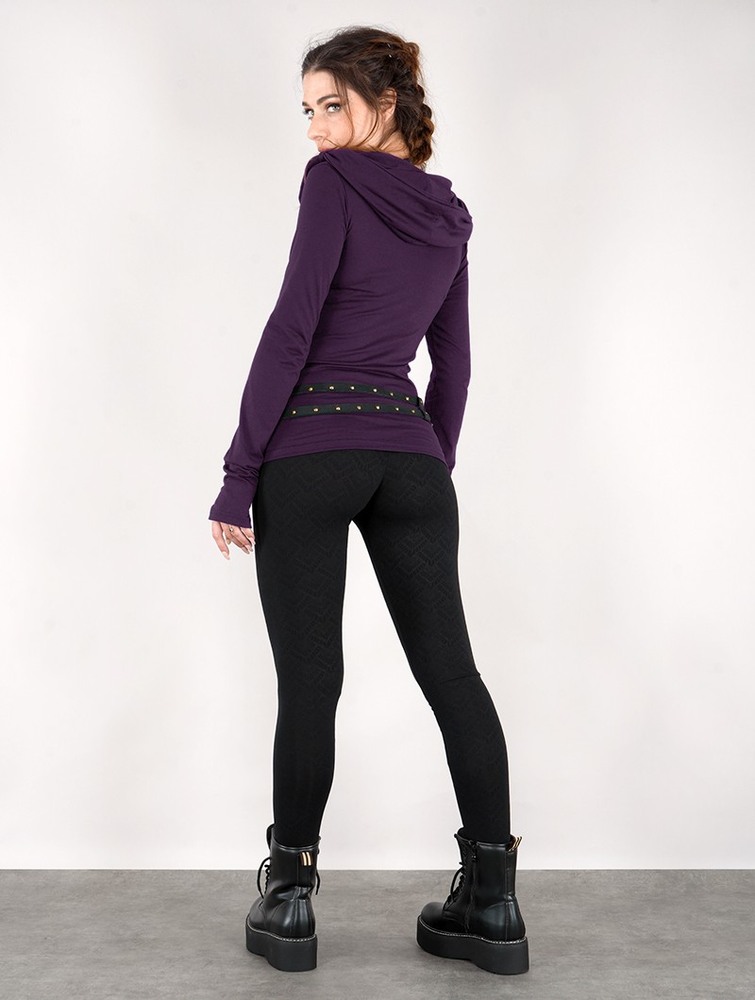 Toonzshop Chryzz Long Sleeve Top Topjes Dames Paars | UK6987413