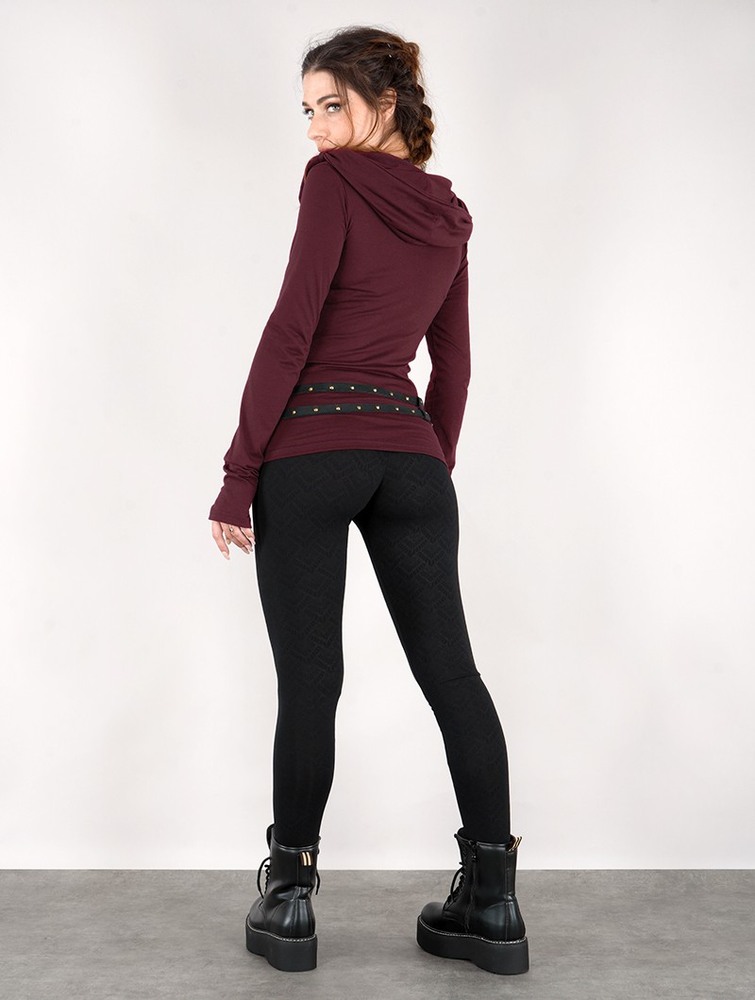 Toonzshop Chryzz Long Sleeve Top Topjes Dames Wine | NY3902647