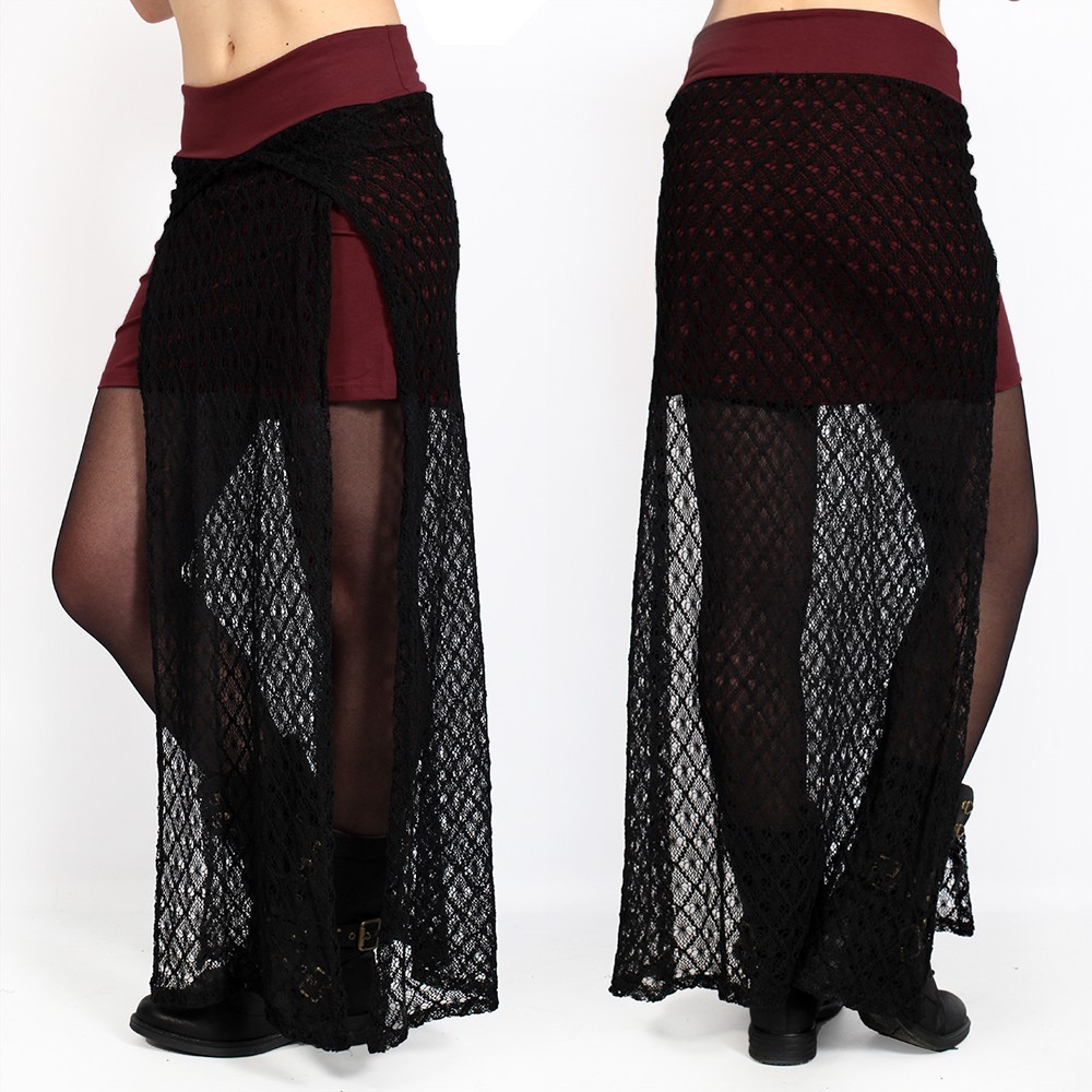 Toonzshop Creature Crochet Skirt Rok Dames Wine | YM3716049