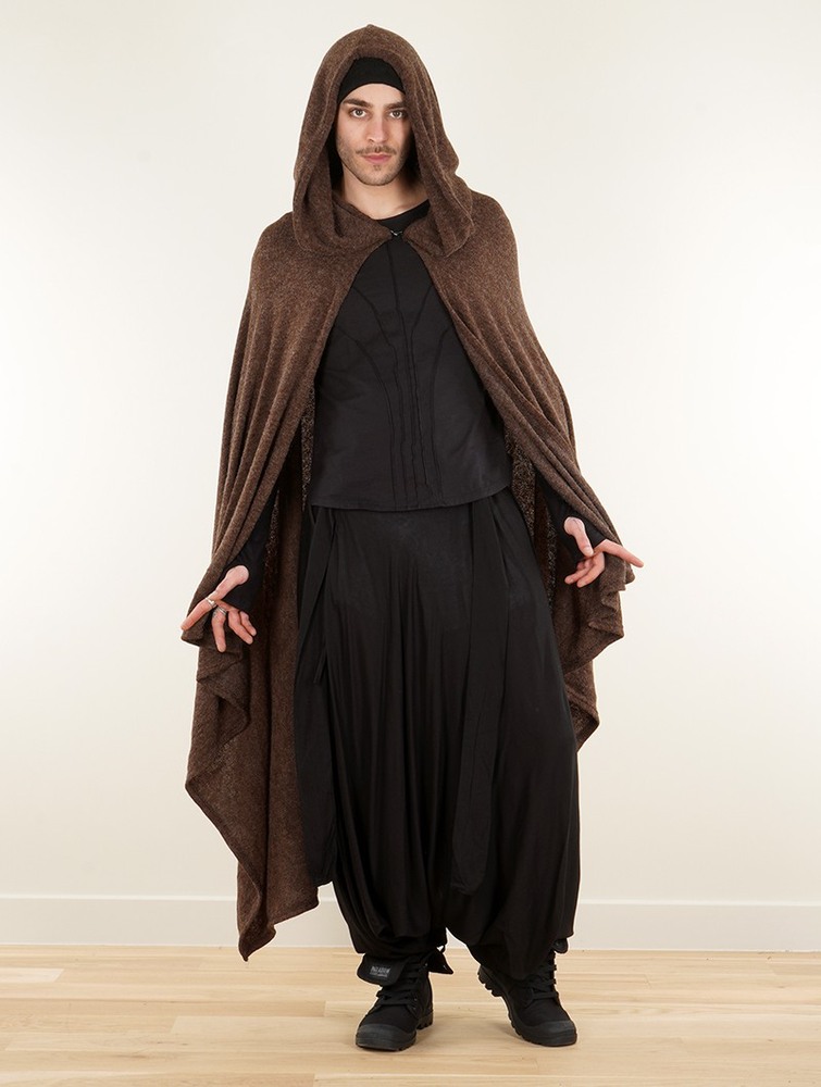 Toonzshop Danäa Hooded Long Cape Poncho's Dames Bruin | VQ3860527