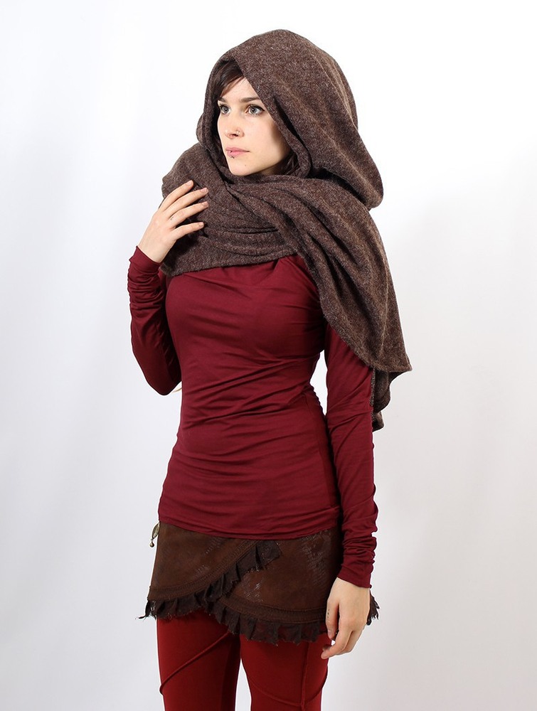 Toonzshop Danae Hooded Cape Poncho's Dames Bruin | EN3541062