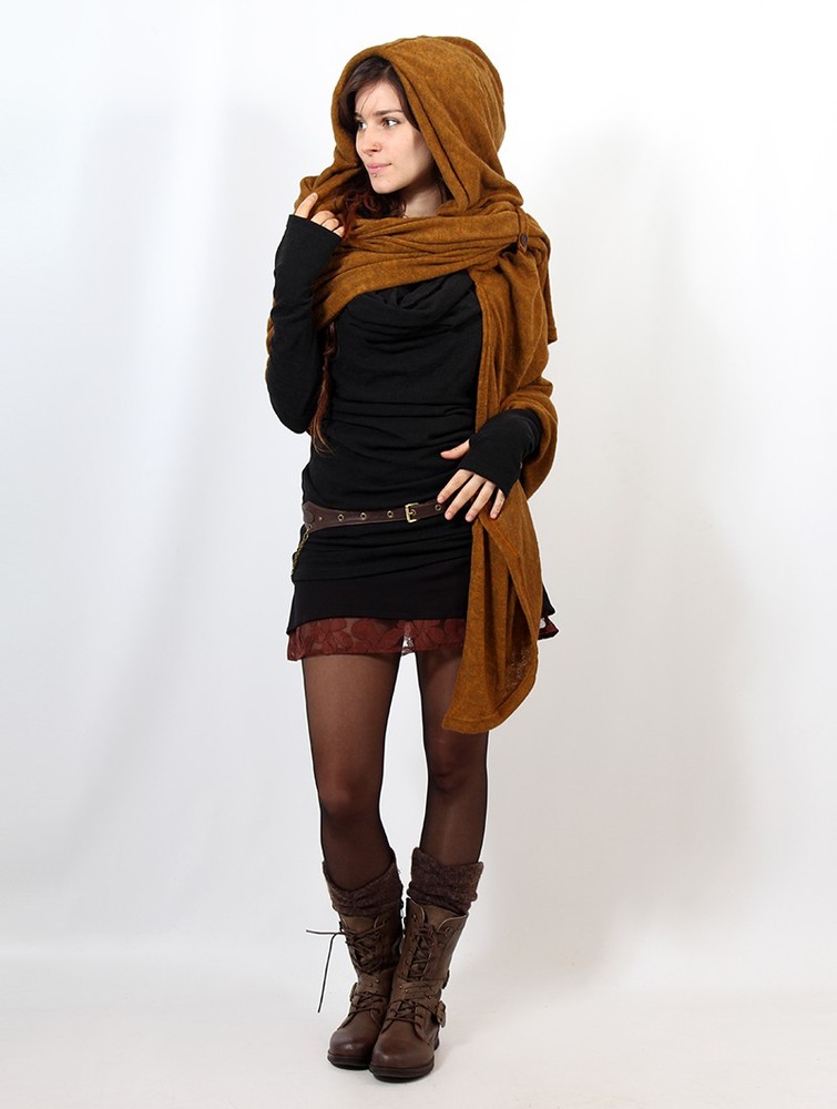 Toonzshop Danae Hooded Cape Poncho's Dames Rusty | MD8056394