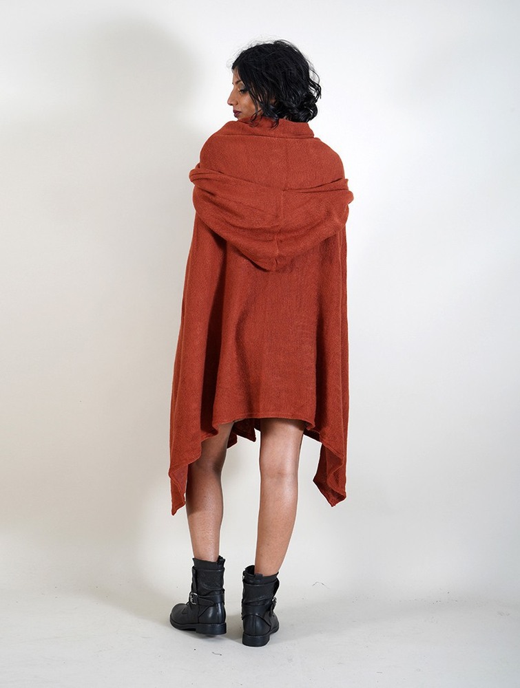 Toonzshop Danae Hooded Cape Poncho's Dames Sienna | VS9104732