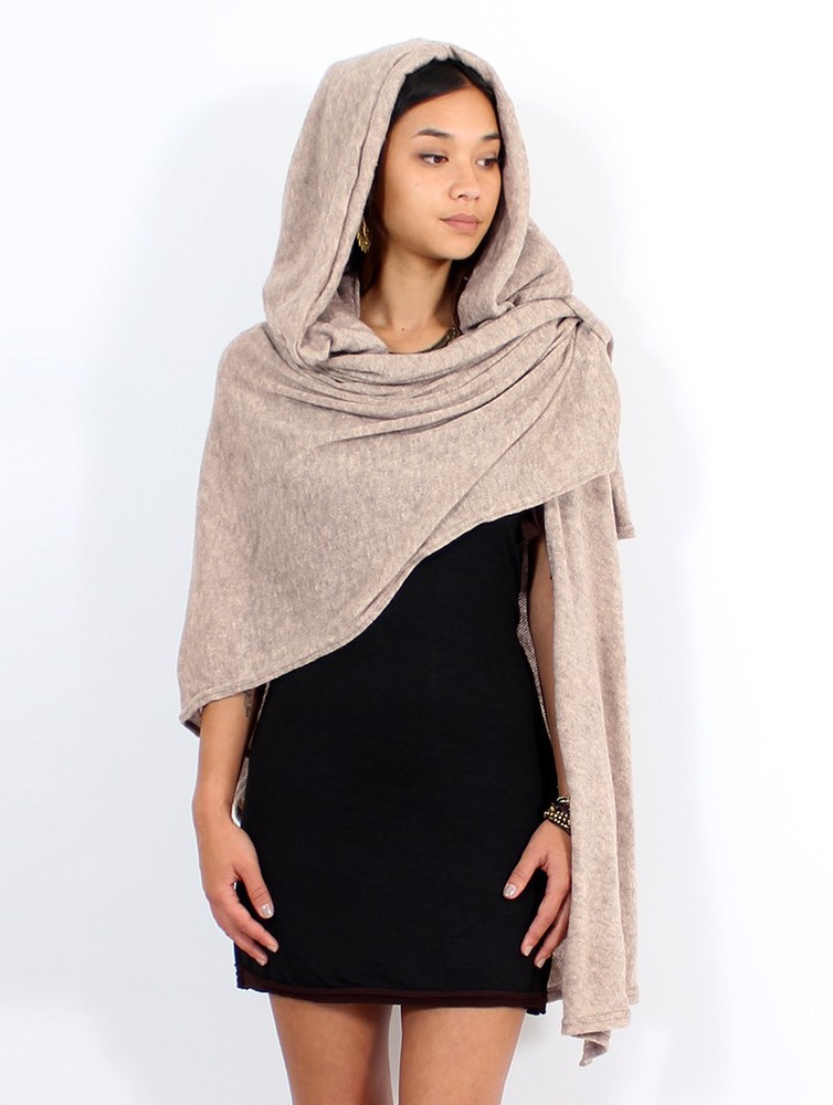 Toonzshop Danae Hooded Cape Poncho's Dames Beige | TA9172683