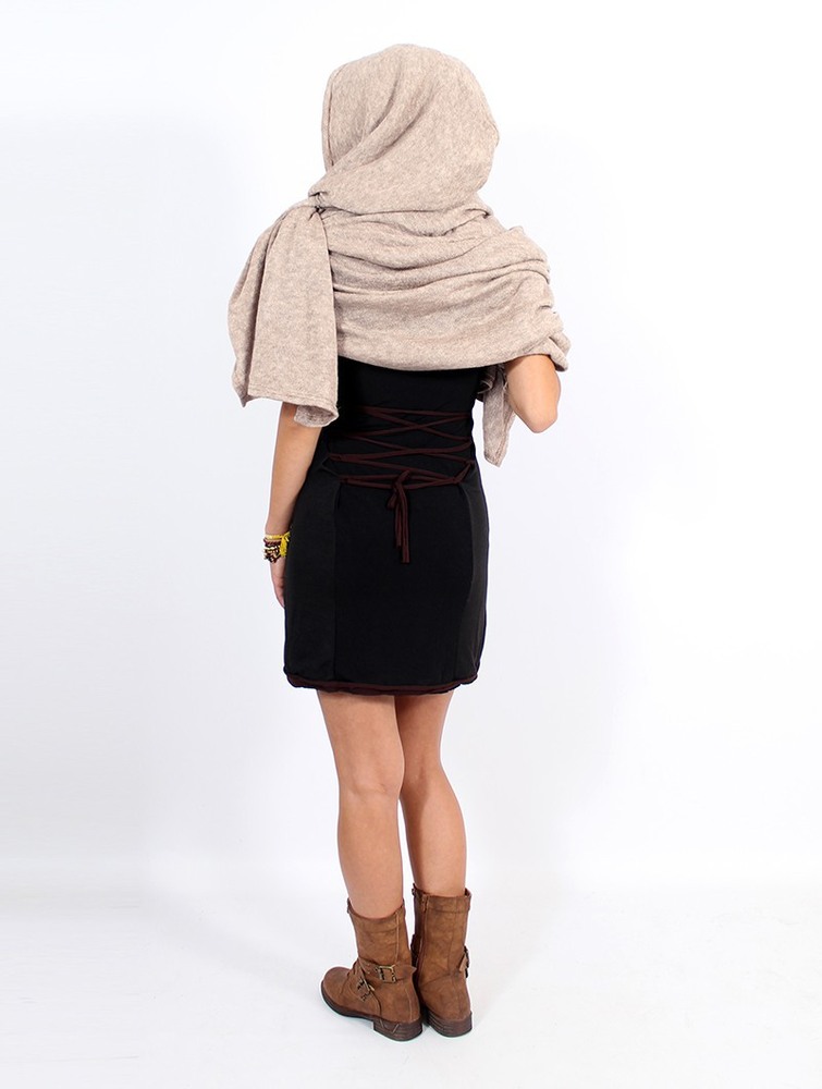 Toonzshop Danae Hooded Cape Poncho's Dames Beige | TA9172683