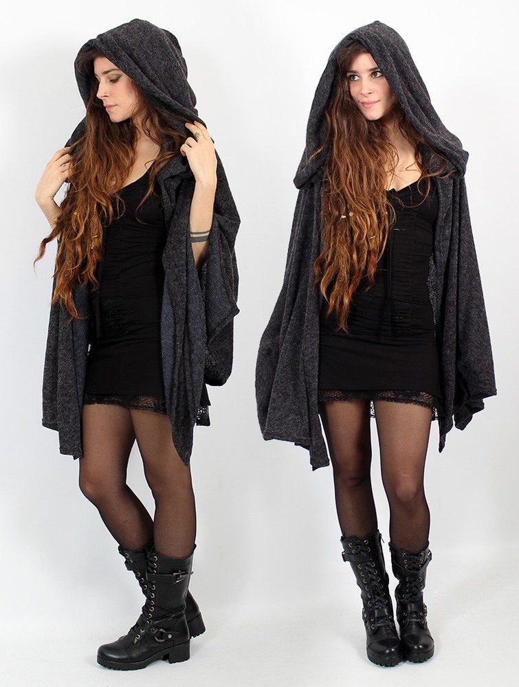 Toonzshop Danae Hooded Cape Poncho's Dames Grijs | BQ1527084