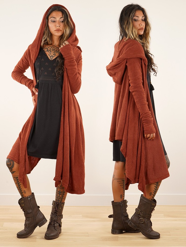 Toonzshop Danaeriz Long Sleeve Hooded Shawl Cardigan Cardigan Dames Sienna | RC2835049