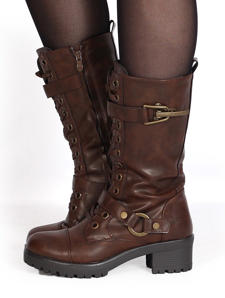 Toonzshop Dezba High Boots Laarzen Dames Bruin | OR2063894