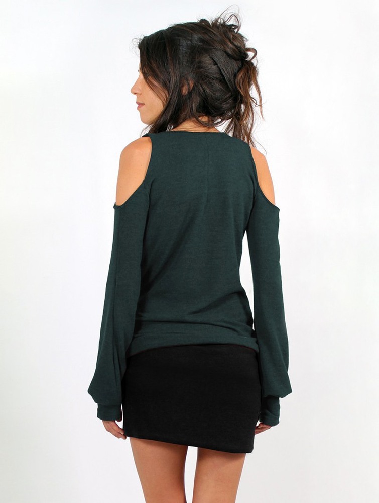 Toonzshop Elixir Bare Shoulder Pullover Pullover Dames Teal | OH6079581